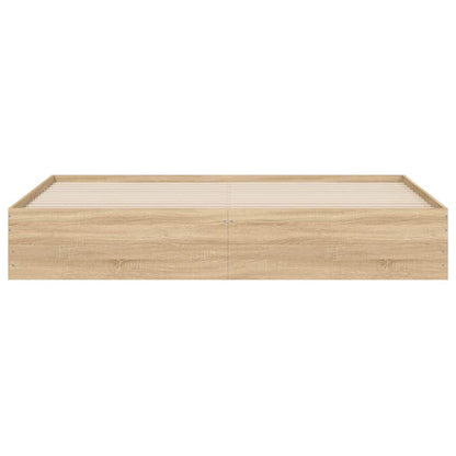 Bed Frame with Drawers without Mattress Sonoma Oak 160x200 cm
