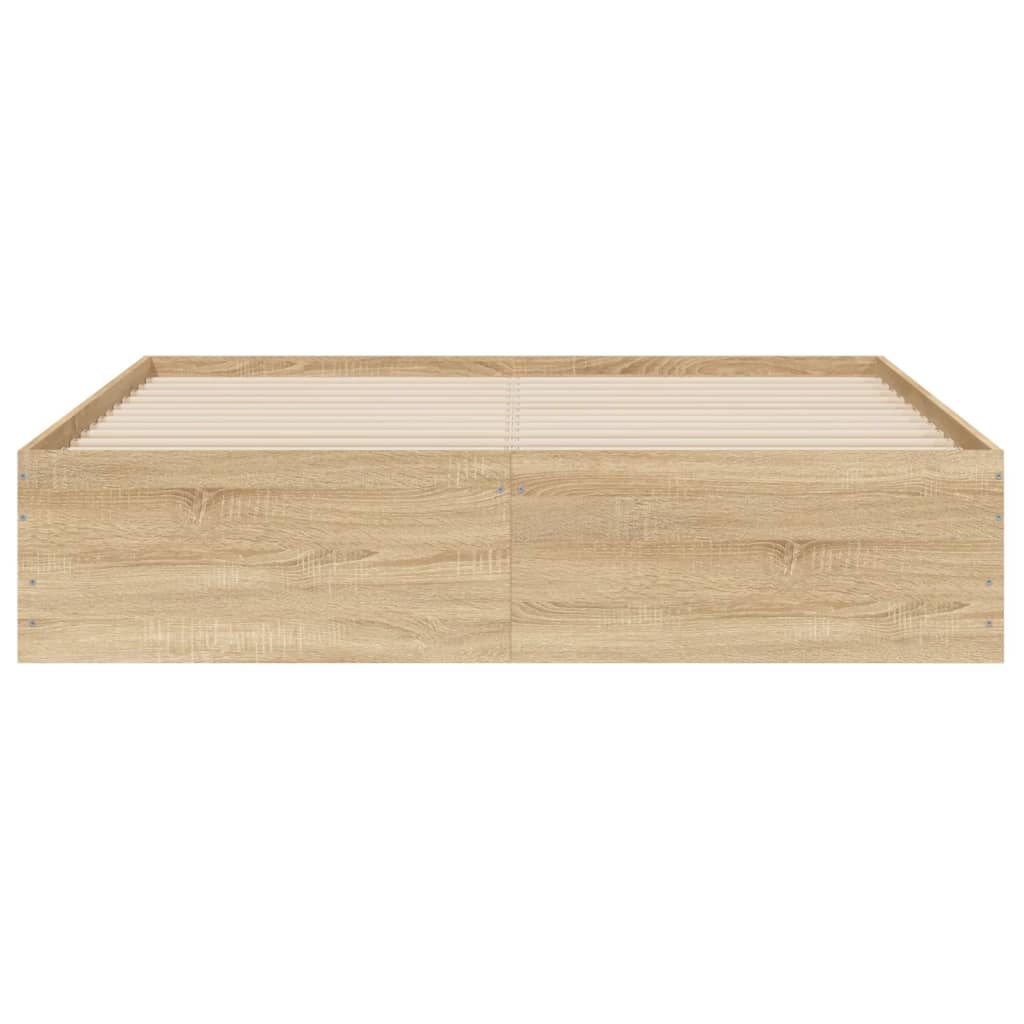 Bed Frame with Drawers without Mattress Sonoma Oak 140x200 cm