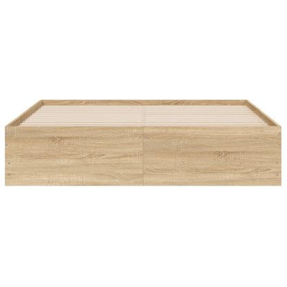 Bed Frame with Drawers without Mattress Sonoma Oak 140x200 cm