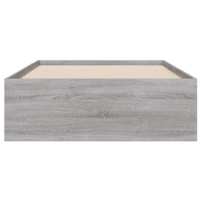 Bed Frame with Drawers without Mattress Grey Sonoma 90x200 cm