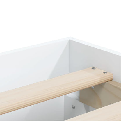 Bed Frame with Drawers without Mattress White 140x190 cm