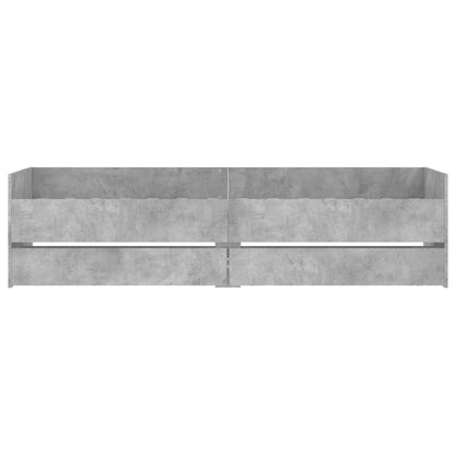 Bed Frame | Concrete Grey | Engineered wood, Plywood | Single