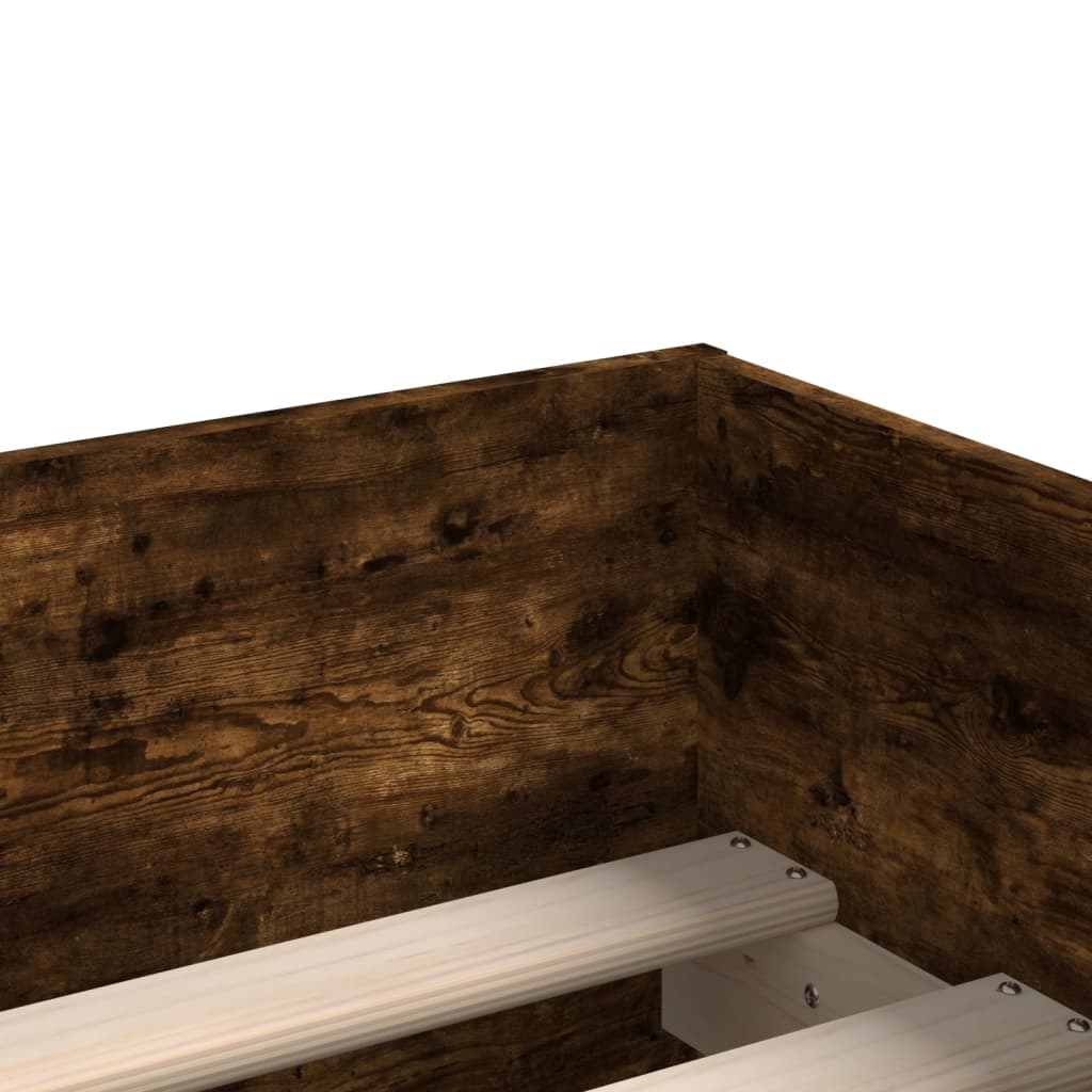 Bed Frame | Smoked Oak | Engineered wood | Single | Rectangular | Modern
