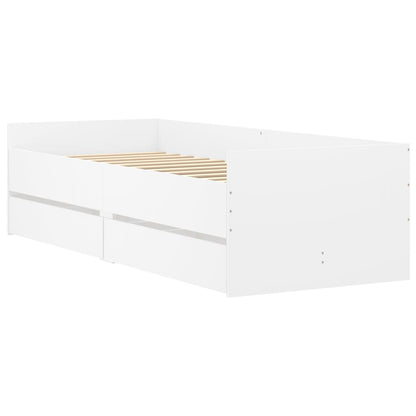 Bed Frame | White | Engineered wood | Single | Bed Frame | Rectangular