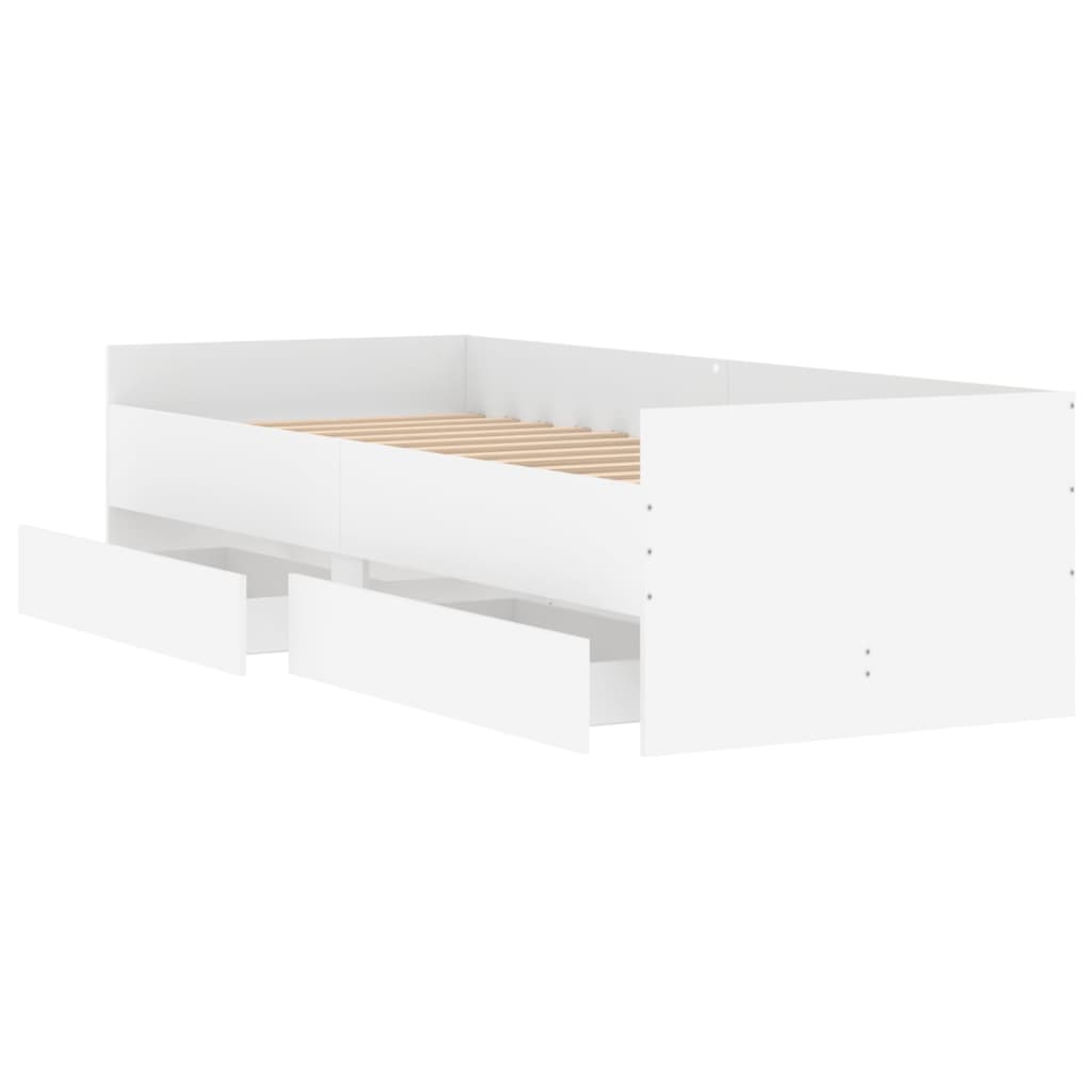 Bed Frame | White | Engineered wood | Single | Bed Frame | Rectangular