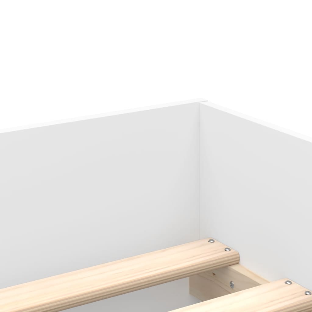 Bed Frame | White | Engineered wood | Single | Bed Frame | Rectangular