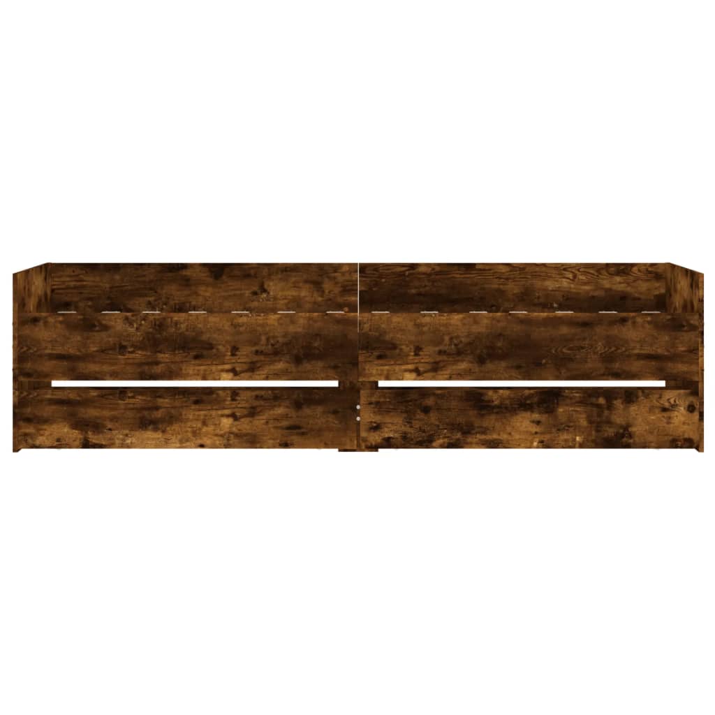 Bed Frame | Smoked oak | Engineered wood, Plywood slats | 90x200 cm