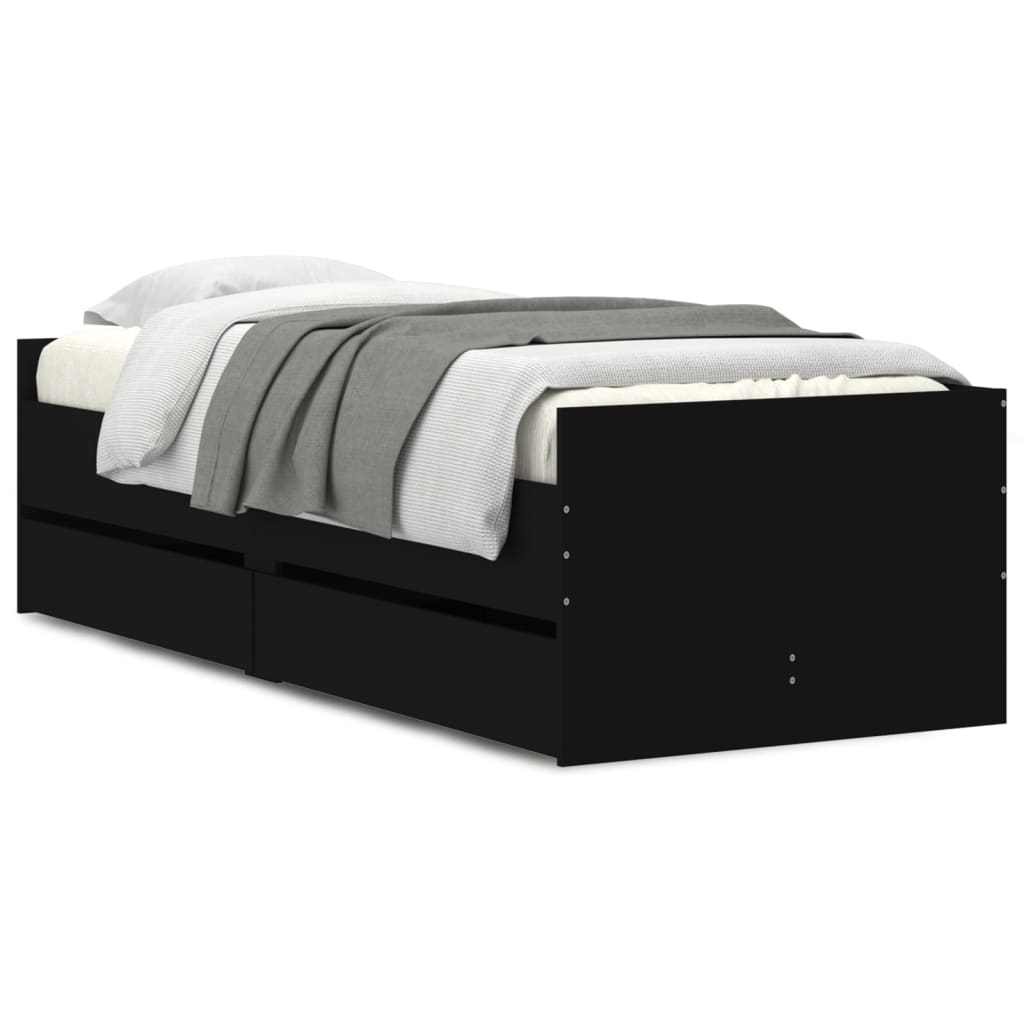 Bed Frame | Black | Engineered wood, Plywood | Single | Bed Frame