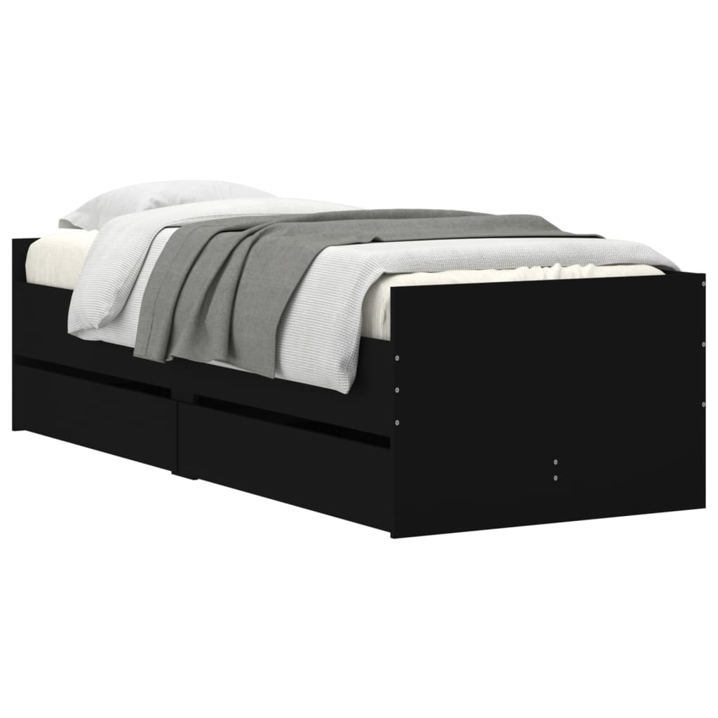 Bed Frame | Black | Engineered wood, Plywood | Single | Bed Frame