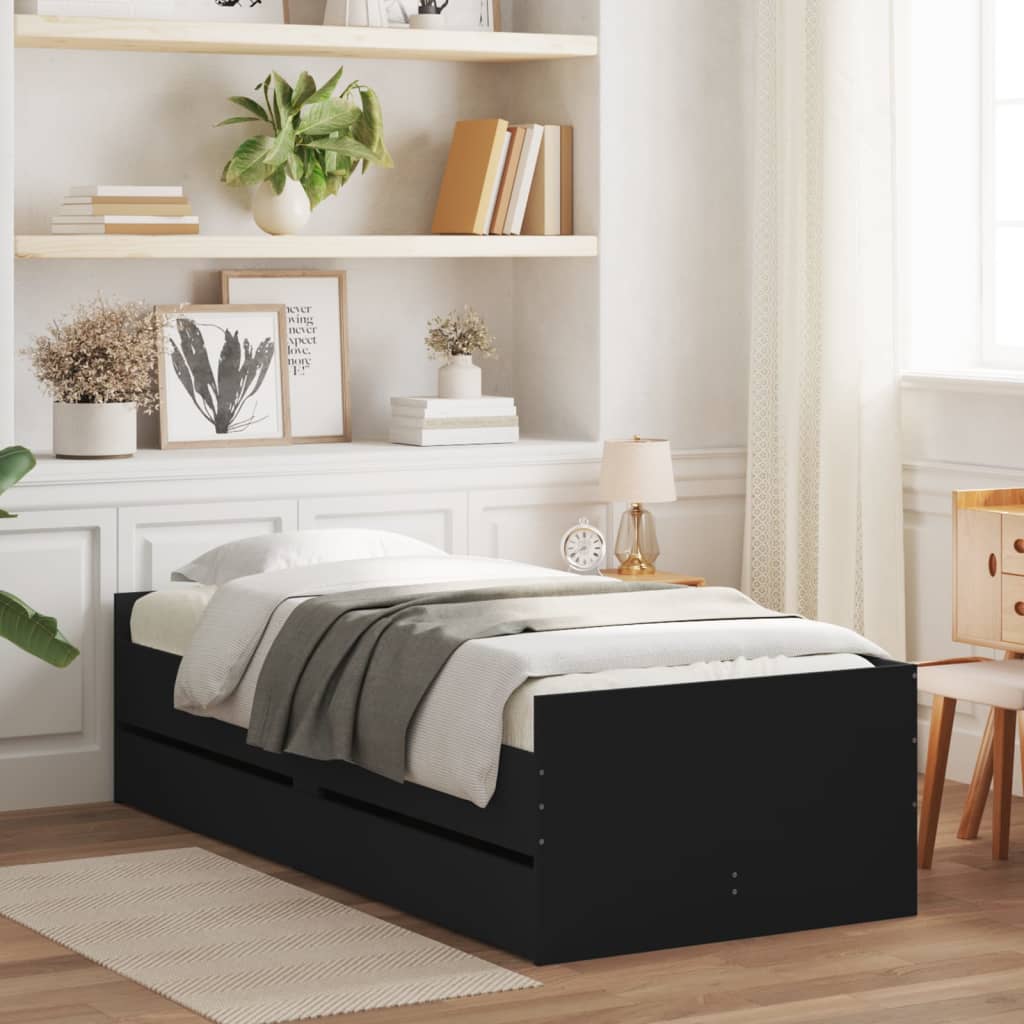 Bed Frame | Black | Engineered wood, Plywood | Single | Bed Frame