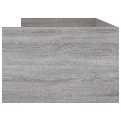 Bed Frame with Drawers without Mattress Grey Sonoma 90x190 cm Single