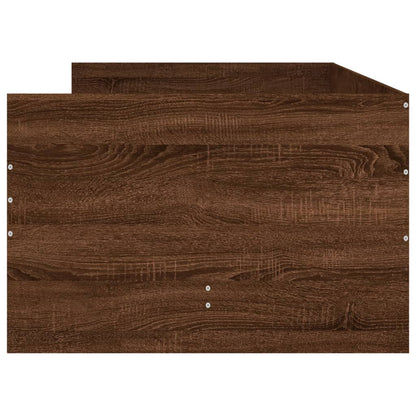 Bed Frame with Drawers without Mattress Brown Oak 90x190 cm Single