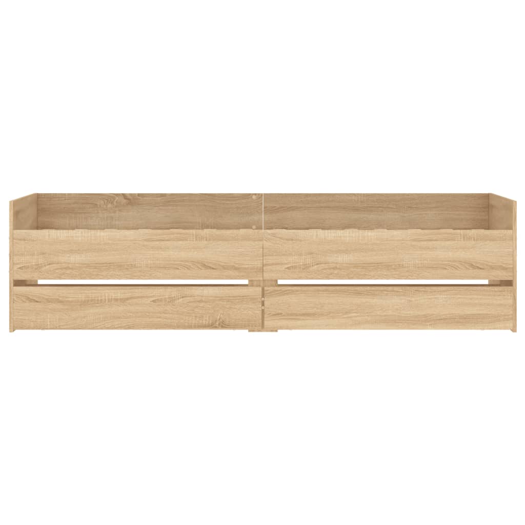 Bed Frame without Mattress Sonoma Oak 75x190 cm Small Single Small Single