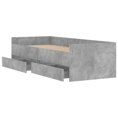 Bed Frame | Concrete grey | Engineered wood | Small Single | Bed Frame