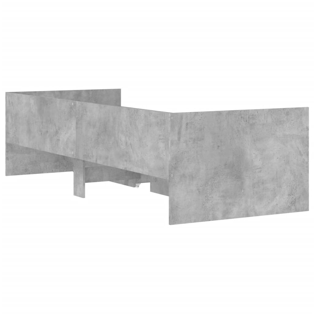 Bed Frame | Concrete grey | Engineered wood | Small Single | Bed Frame