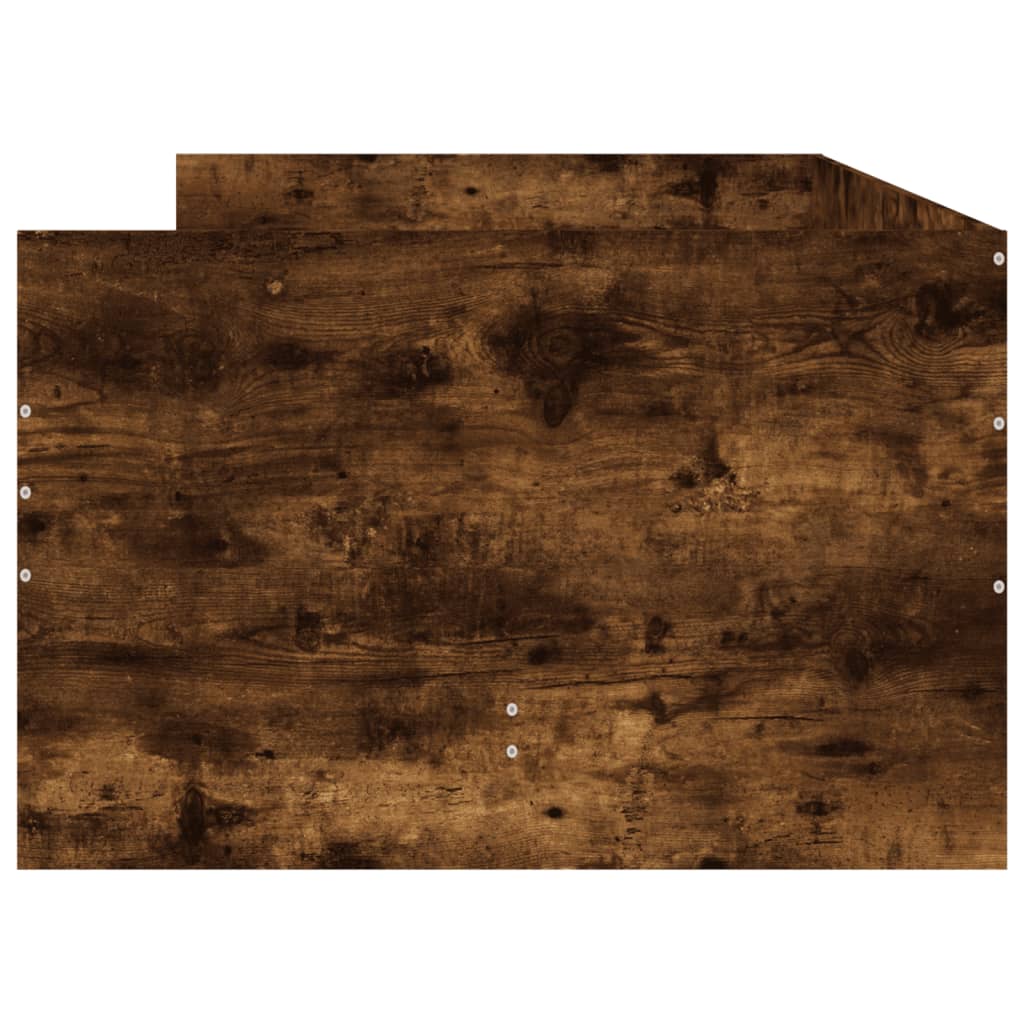 Bed Frame without Mattress Smoked Oak 75x190 cm Small Single Small Single