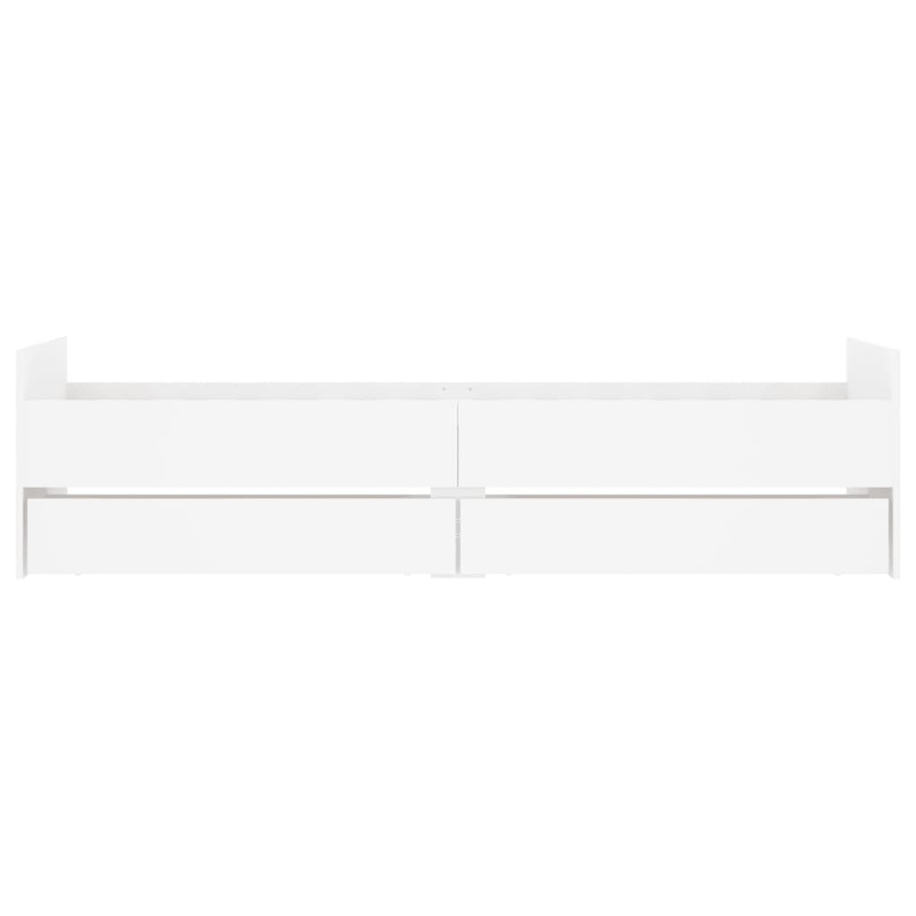 Bed Frame with Drawers without Mattress White 100x200 cm