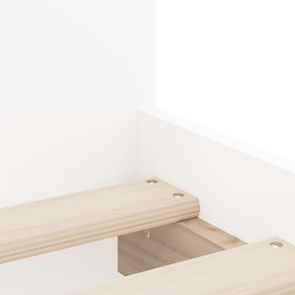 Bed Frame with Drawers without Mattress White 100x200 cm