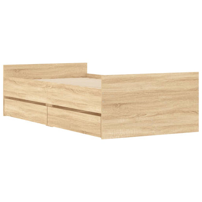 Bed Frame | Sonoma Oak | Engineered wood, Plywood | Single