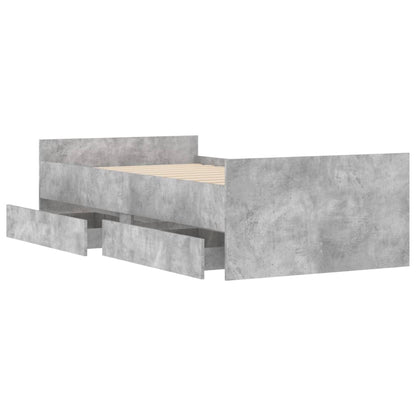 Bed Frame | Concrete grey | Engineered wood, Plywood | Single | Bed Frame