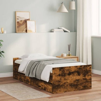 Bed Frame | Smoked Oak | Engineered wood | Single | Bed Frame