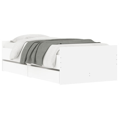Bed Frame | White | Engineered Wood | Single | Bed Frame | Rectangular