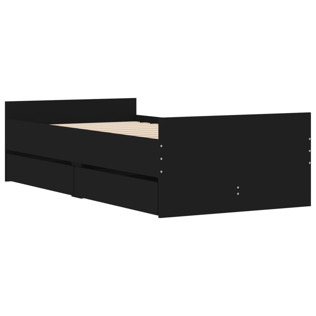 Bed Frame | Black | Engineered wood, Plywood | Single | Bed Frame