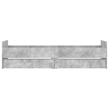 Bed Frame | Concrete grey | Engineered Wood | 90x190 cm Single