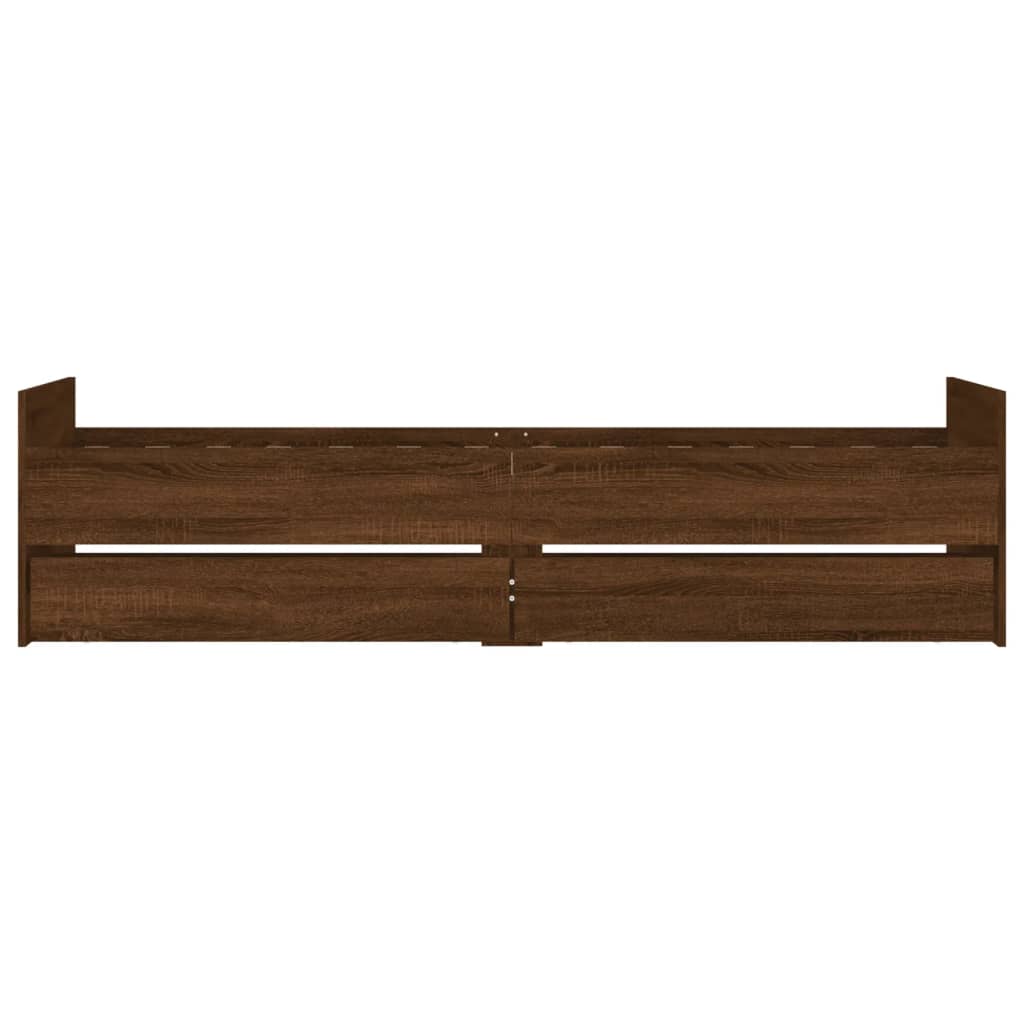 Bed Frame | Brown Oak | Engineered wood | Single | Bed Frame