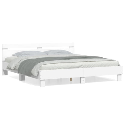 Bed Frame | White | Engineered Wood, Plywood | Super King | Modern