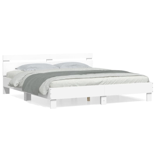 Bed Frame | White | Engineered Wood, Plywood | Super King | Modern