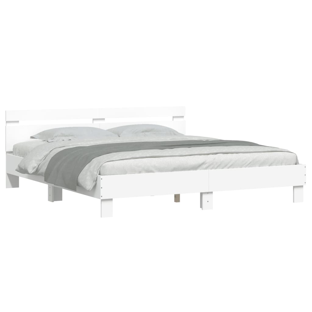 Bed Frame | White | Engineered Wood, Plywood | Super King | Modern