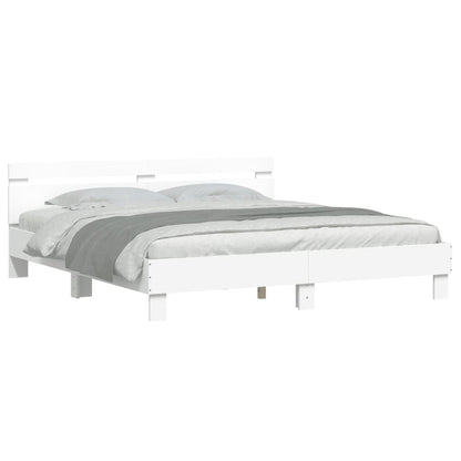 Bed Frame | White | Engineered Wood, Plywood | Super King | Modern