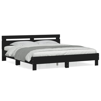 Bed Frame | Black | Engineered wood, Plywood | 183x203 cm King