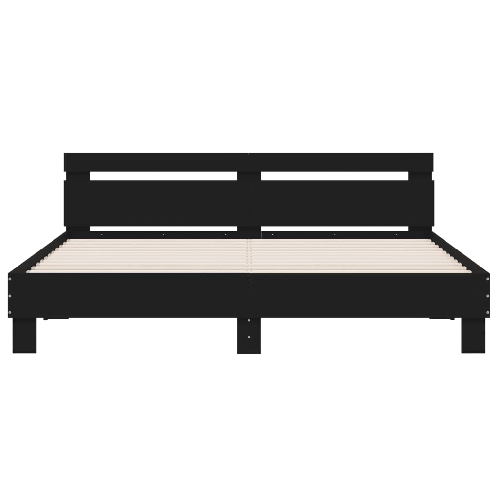 Bed Frame | Black | Engineered wood, Plywood | 183x203 cm King