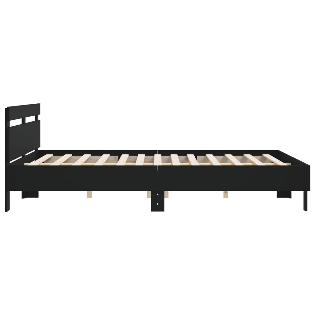 Bed Frame | Black | Engineered wood, Plywood | 183x203 cm King