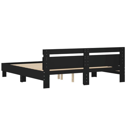 Bed Frame | Black | Engineered wood, Plywood | 183x203 cm King