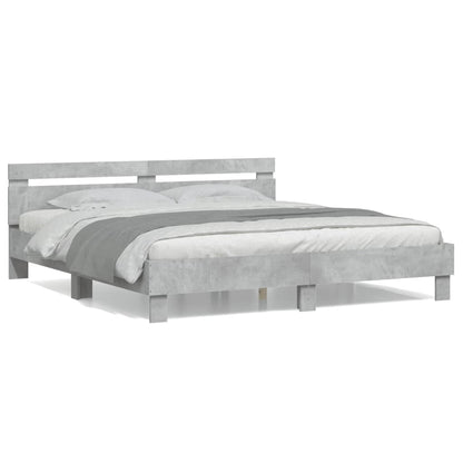 Bed Frame | Concrete Grey | Engineered Wood, Plywood | Super King