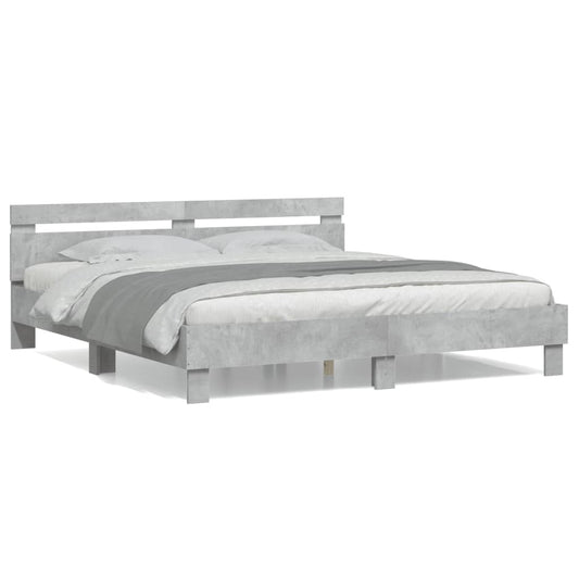 Bed Frame | Concrete Grey | Engineered Wood, Plywood | Super King
