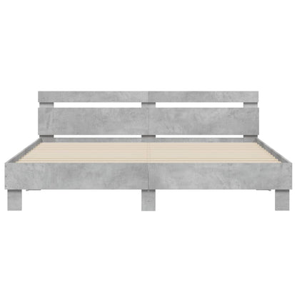 Bed Frame | Concrete Grey | Engineered Wood, Plywood | Super King
