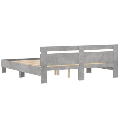 Bed Frame | Concrete Grey | Engineered Wood, Plywood | Super King