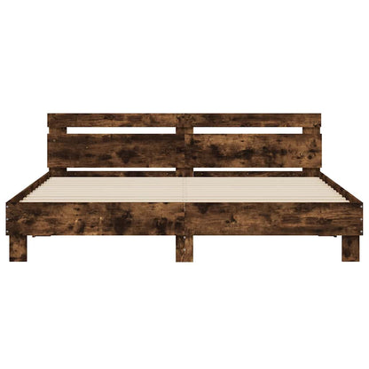 Bed Frame | Smoked Oak | Engineered wood | Super King Size | Durable