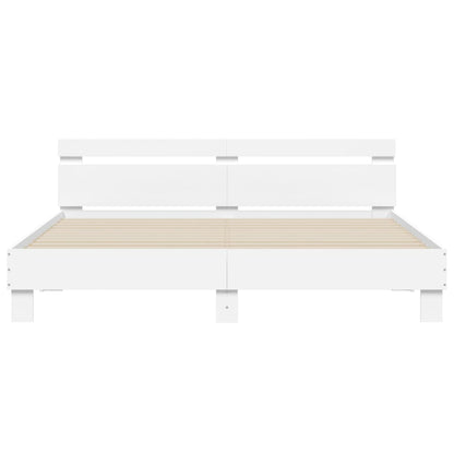 Bed Frame without Mattress White 160x200 cm