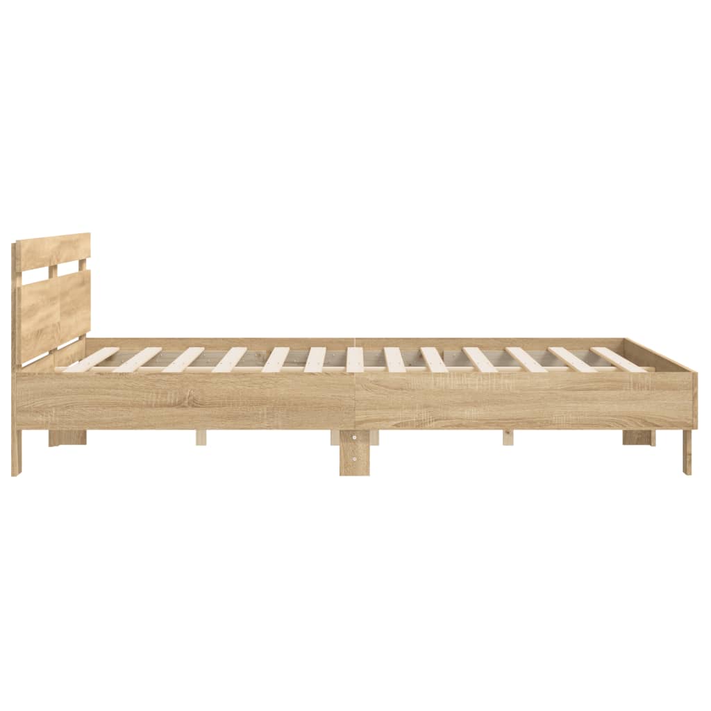 Bed Frame without Mattress Sonoma Oak 160x200 cm