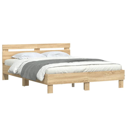 Bed Frame | Sonoma Oak | Engineered Wood | King Size | Modern | Bed Frame