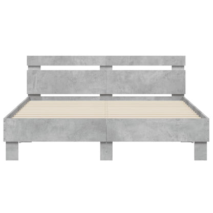 Bed Frame | Concrete Grey | Engineered wood, Plywood | King Size | Modern