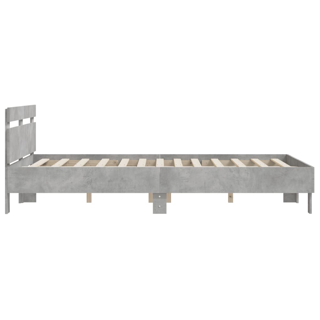Bed Frame | Concrete Grey | Engineered wood, Plywood | King Size | Modern