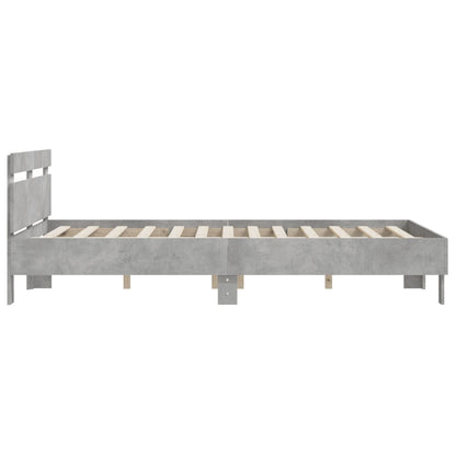 Bed Frame | Concrete Grey | Engineered wood, Plywood | King Size | Modern