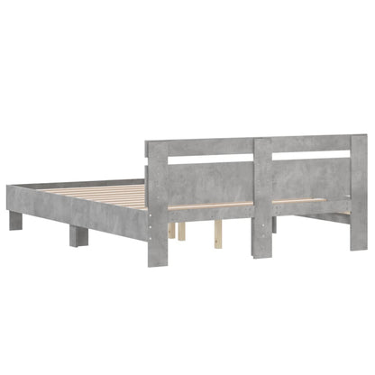Bed Frame | Concrete Grey | Engineered wood, Plywood | King Size | Modern