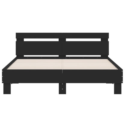 Bed Frame | Black | Engineered wood | Double | Modern | Bed Frame